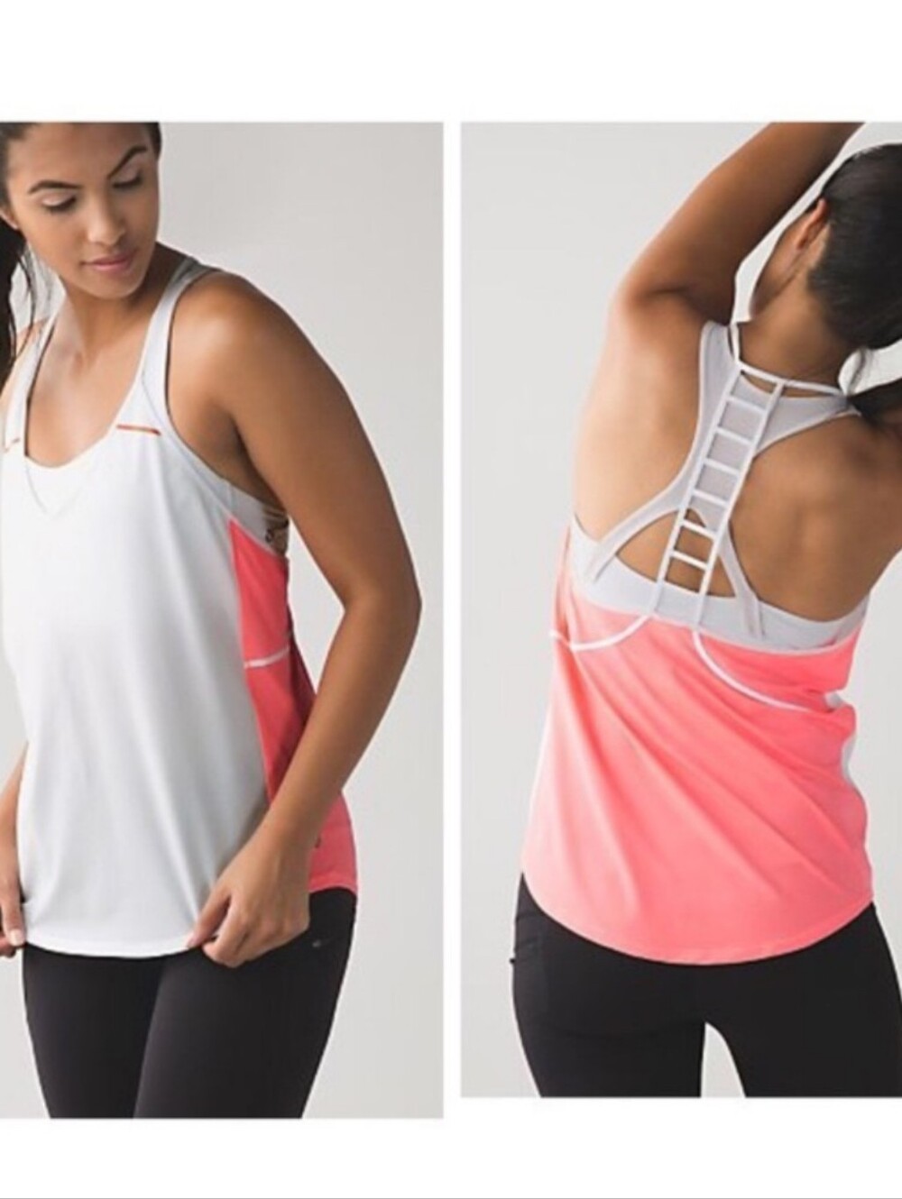 lululemon athletic Breezy  Singlet Sz In 6 White Grapefruit